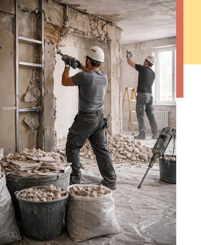 Демонтажные работы в Муравленко от 2891 руб. — услуги и цена под ключ | ОТДЕЛОЧНИК-Мрв