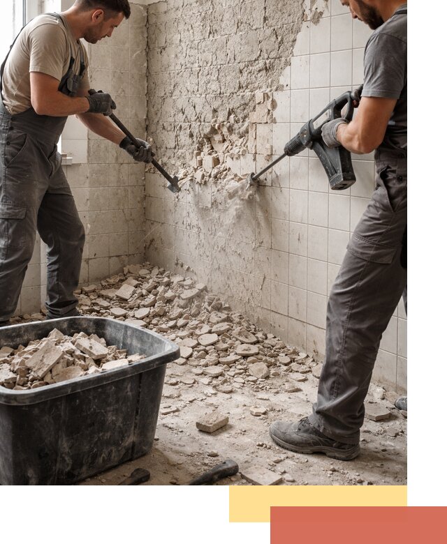 Демонтаж плитки со стен в Муравленко быстро и аккуратно