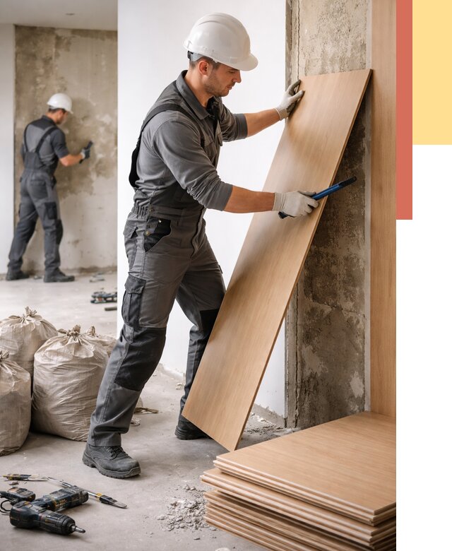 Демонтаж стеновых панелей в Муравленко от 3747 руб. за м² быстро и недорого | ОТДЕЛОЧНИК-Мрв