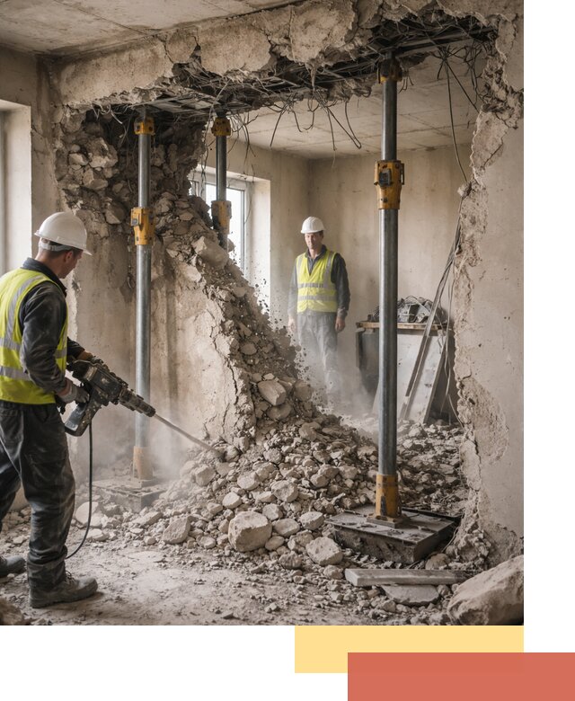 Снос несущих стен в Муравленко с гарантией безопасности и качества