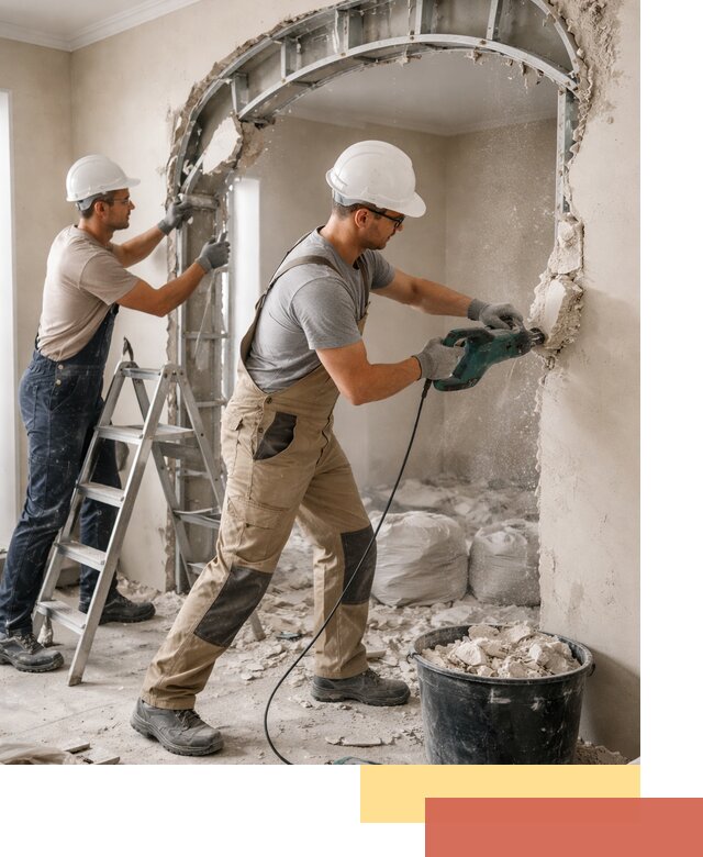 Демонтаж гипсокартонной арки в Муравленко быстро и аккуратно