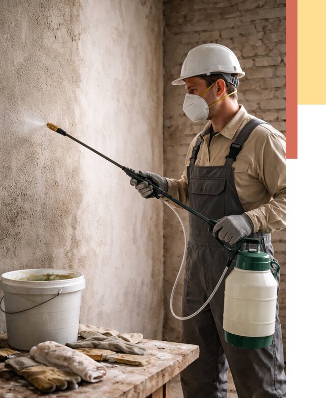 Антисептическая обработка стен в Муравленко от 1285 руб. — быстро и недорого | ОТДЕЛОЧНИК-Мрв