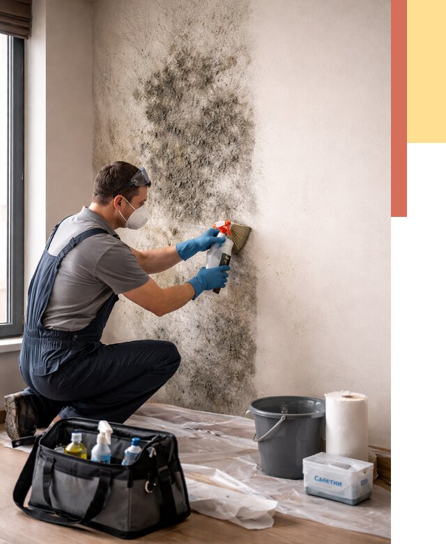 Удаление плесени со стен в Муравленко от 2302 руб. — быстро и недорого | ОТДЕЛОЧНИК-Мрв