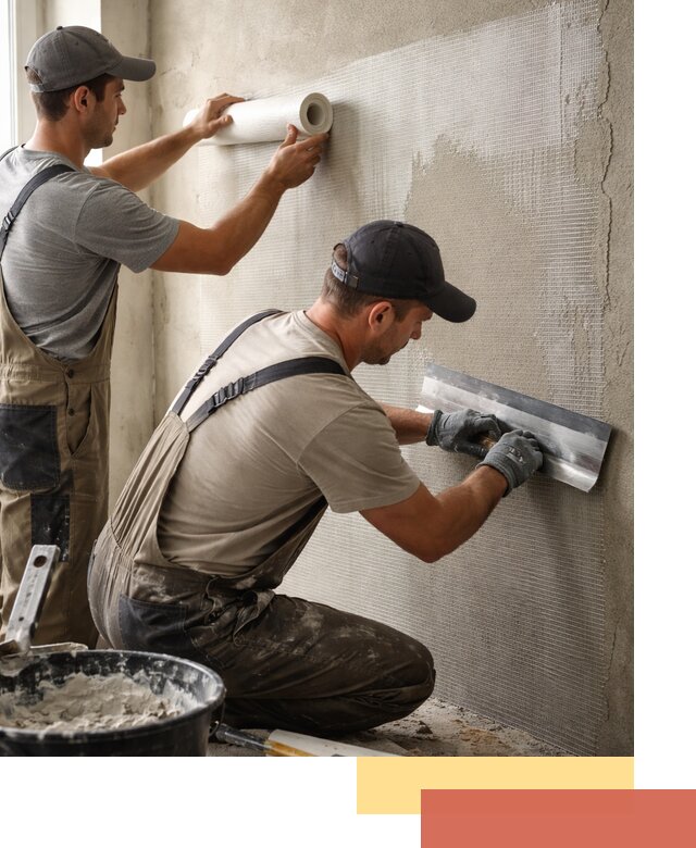 Армирование стен стеклосеткой в Муравленко для прочной отделки