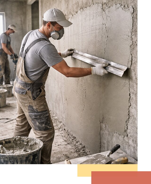 Штукатурка бетонных стен в Муравленко качественно и долговечно