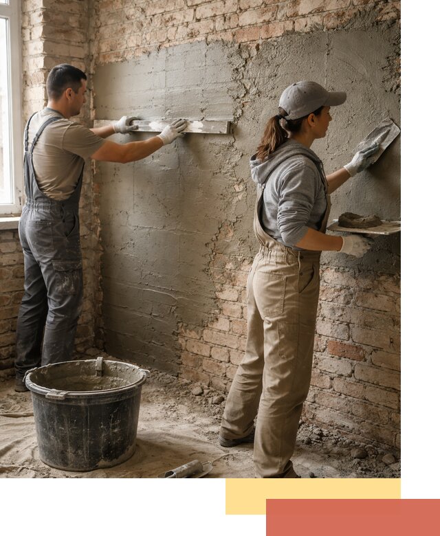 Штукатурка кирпичных стен в Муравленко — качественно и надежно