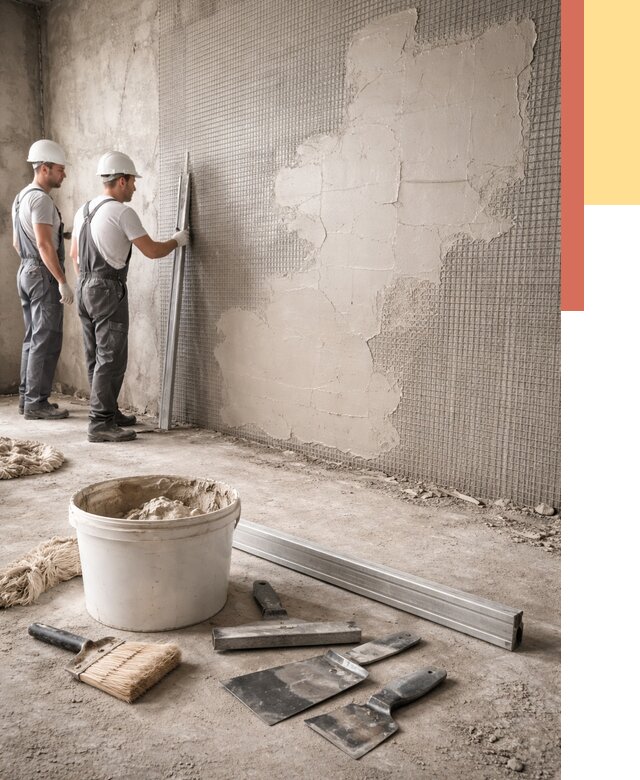 Штукатурка стен по сетке в Муравленко от 5888 руб./м2 — быстро и недорого | ОТДЕЛОЧНИК-Мрв