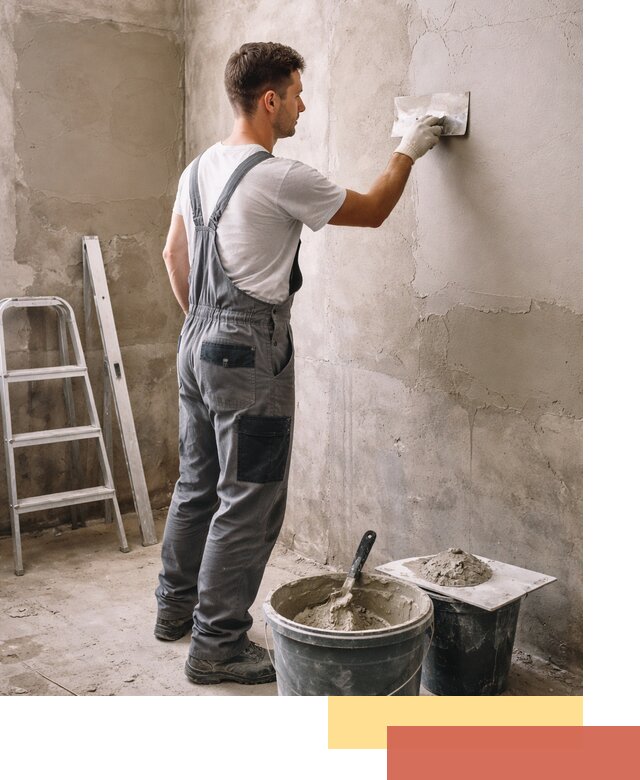 Штукатурка стен в ванной под ключ в Муравленко