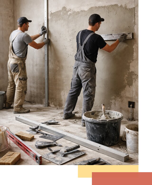 Профессиональная штукатурка стен под плитку в Муравленко