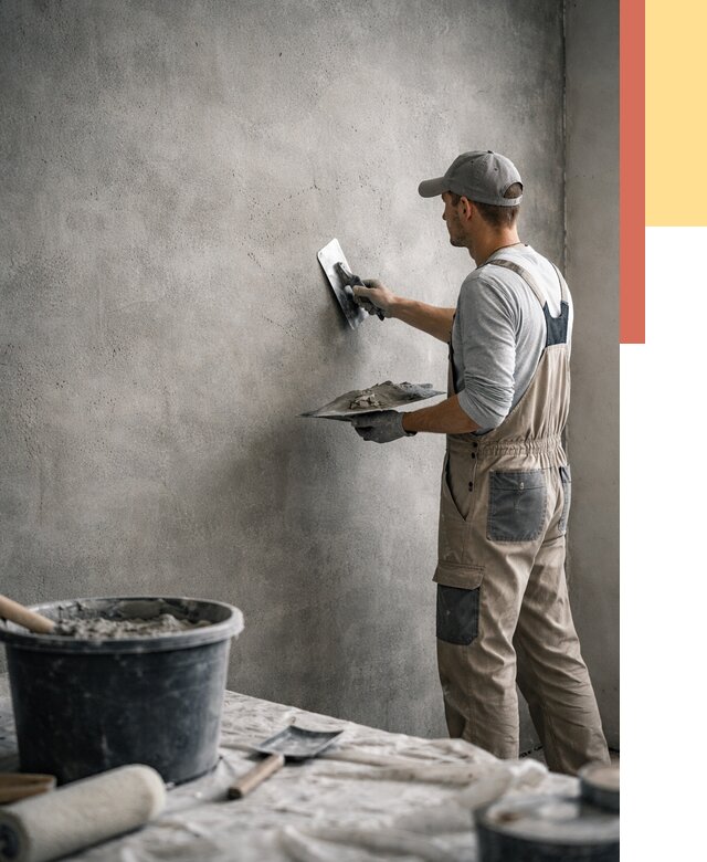 Декоративная штукатурка под бетон в Муравленко от 2677 руб./м² — нанесение под ключ | ОТДЕЛОЧНИК-Мрв