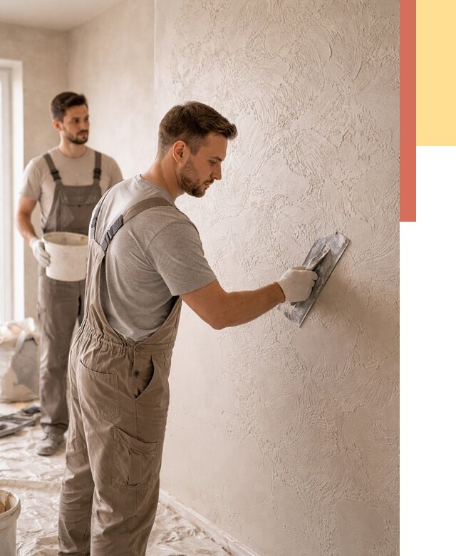 Фактурная штукатурка стен в Муравленко от 4497 руб./м² — заказать под ключ | ОТДЕЛОЧНИК-Мрв