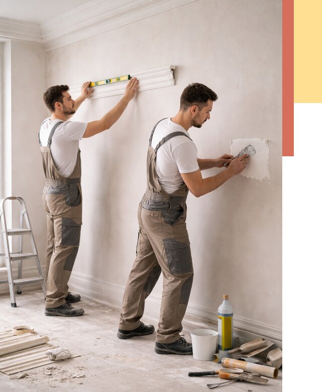 Монтаж лепнины на стены в Муравленко от 4818 руб. — недорого, быстро | ОТДЕЛОЧНИК-Мрв