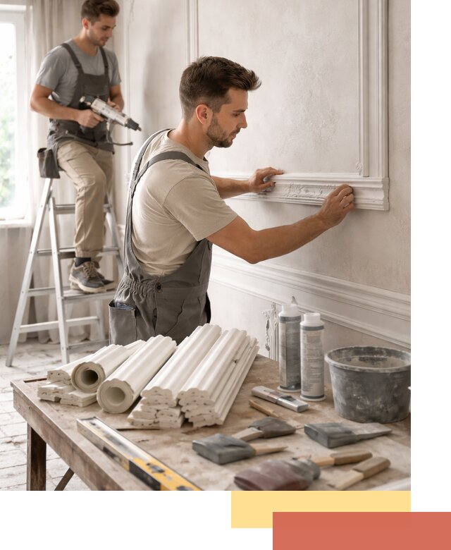 Монтаж лепнины на стены в Муравленко профессионально и качественно