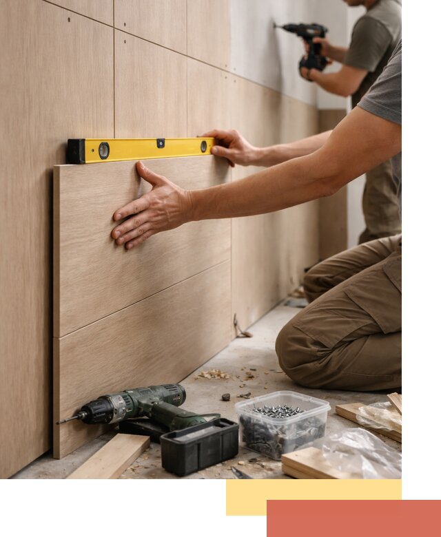 Профессиональный монтаж МДФ панелей на стены в Муравленко