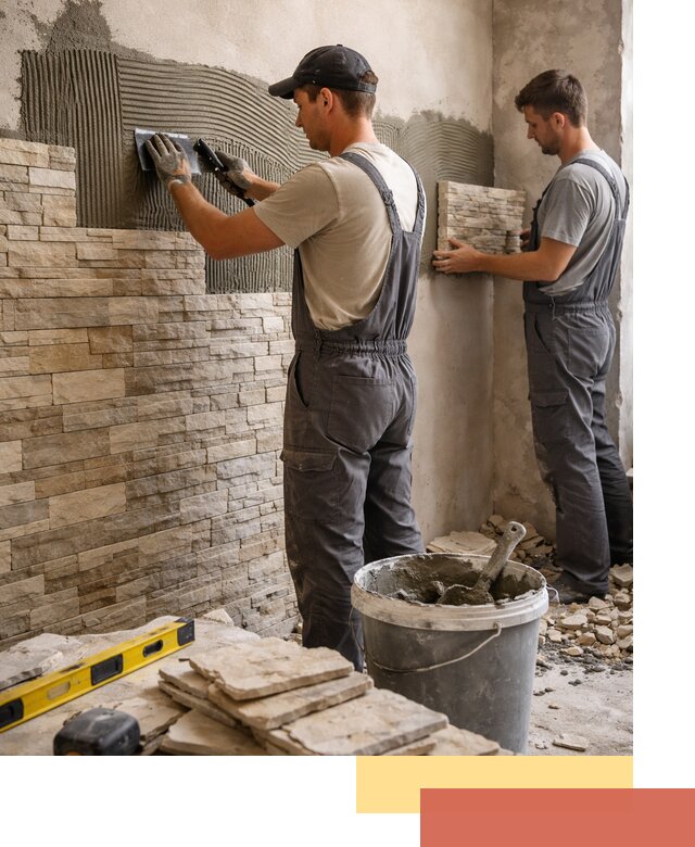 Монтаж искусственного камня в Муравленко — облицовка стен и фасадов