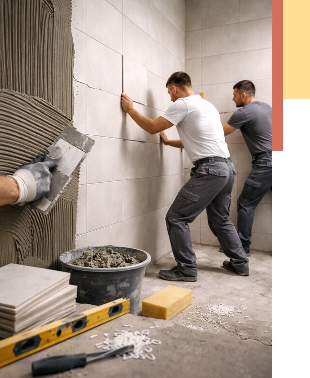 Укладка плитки на стены в Муравленко от 910 руб. — качественно и недорого | ОТДЕЛОЧНИК-Мрв