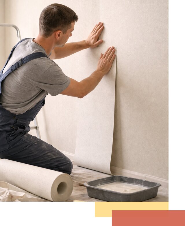 Поклейка флизелиновых обоев в Муравленко качественно и быстро