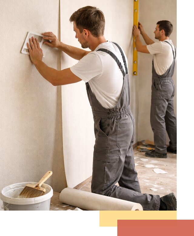 Поклейка бумажных обоев в Муравленко качественно и недорого