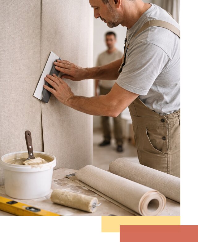 Поклейка текстильных обоев в Муравленко профессионально и аккуратно