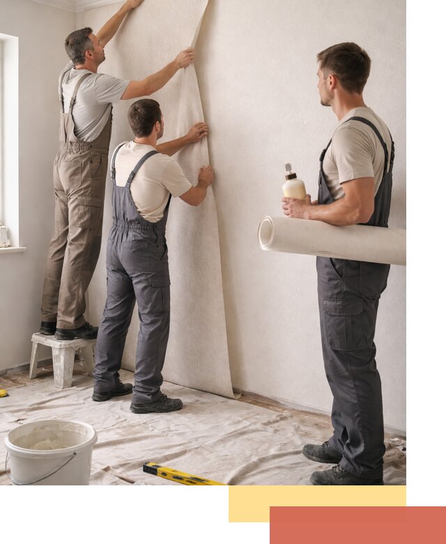 Оклейка стен обоями в Муравленко — качественно и профессионально