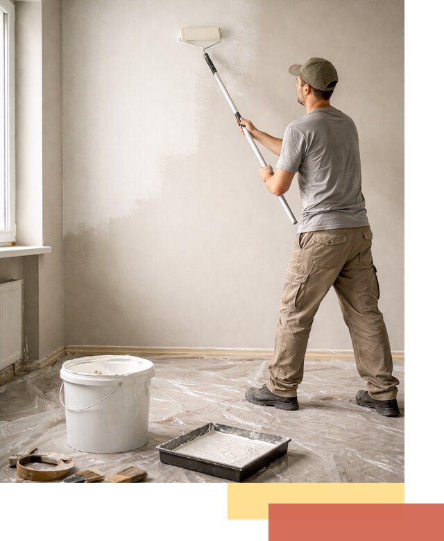 Покраска стен латексной краской в Муравленко качественно и быстро