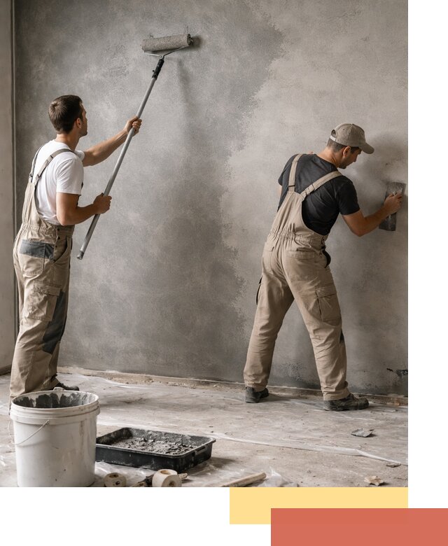 Покраска стен под бетон в Муравленко профессионально и недорого