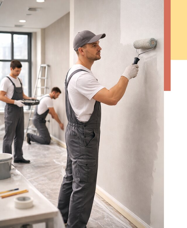 Покраска стен в офисе в Муравленко от 9100 руб. — быстро и недорого | ОТДЕЛОЧНИК-Мрв