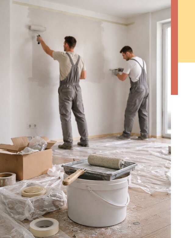 Покраска стен в квартире в Муравленко от 2677 руб/м2 — быстро и недорого | ОТДЕЛОЧНИК-Мрв