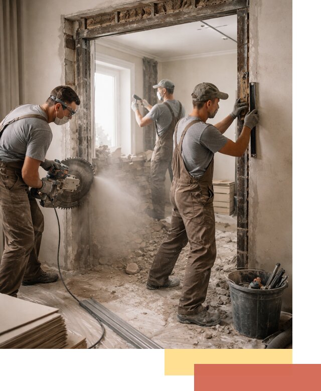 Расширение дверного проема под установку новой двери в Муравленко