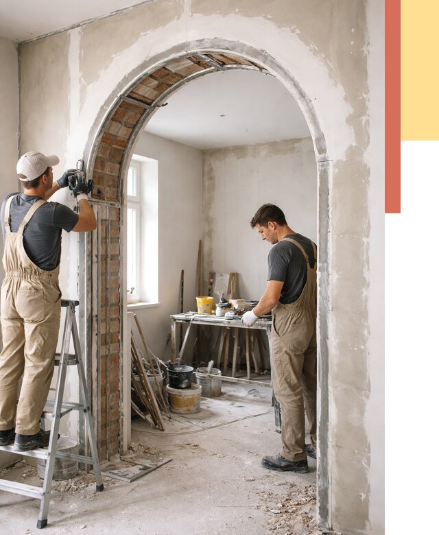 Устройство арочного проема в Муравленко от 10171 руб. под ключ — быстро и недорого | ОТДЕЛОЧНИК-Мрв