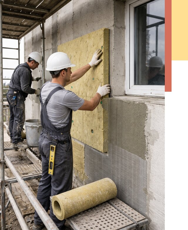 Утепление стен в Муравленко от 4604 руб. под ключ — быстро и недорого | ОТДЕЛОЧНИК-Мрв