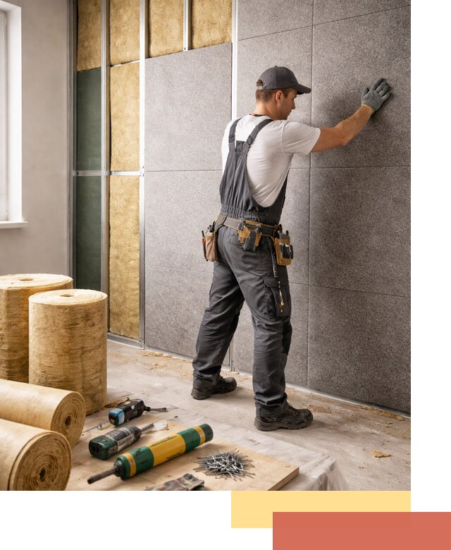 Профессиональная шумоизоляция стен в Муравленко для квартиры и офиса