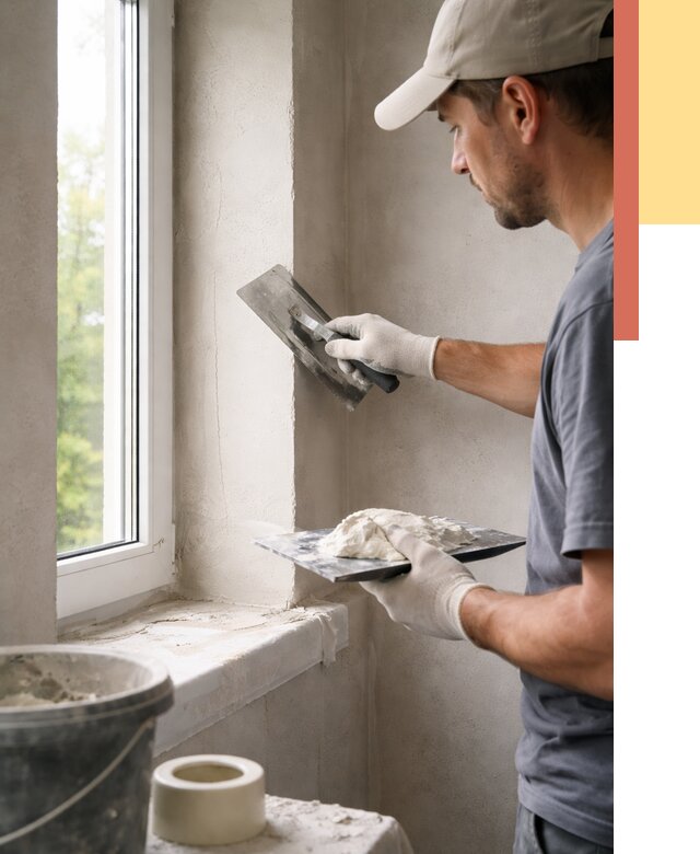 Штукатурка откосов в Муравленко от 4818 руб/м² — услуги и выравнивание под ключ | ОТДЕЛОЧНИК-Мрв