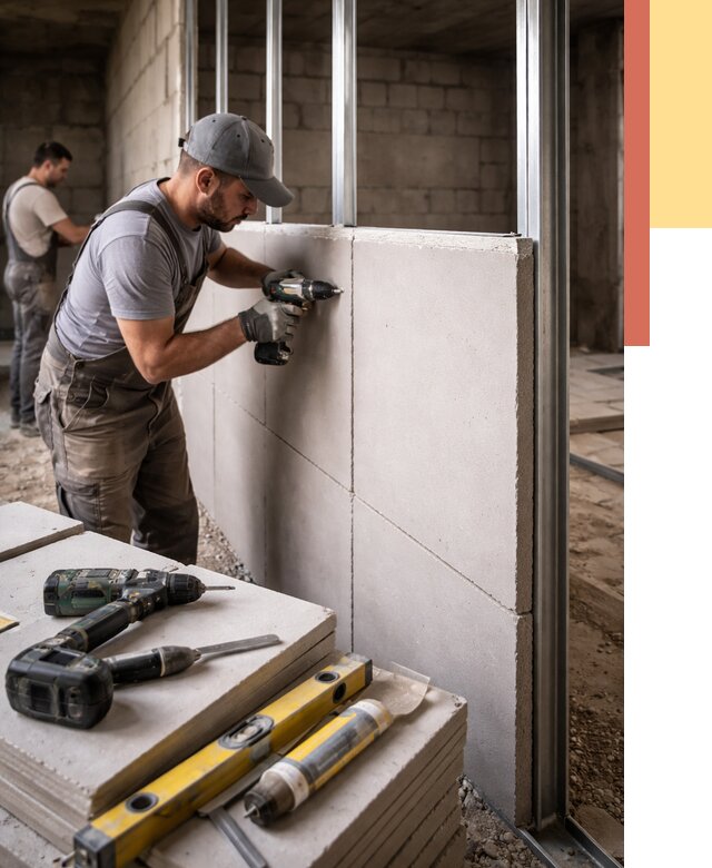 Кладка влагостойких перегородок ПГП в Муравленко от 1285 руб. под ключ | ОТДЕЛОЧНИК-Мрв