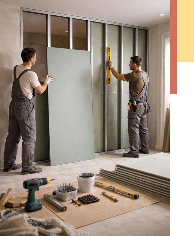 Перегородка из влагостойкого гипсокартона в Муравленко от 5139 руб. — монтаж под ключ | ОТДЕЛОЧНИК-Мрв