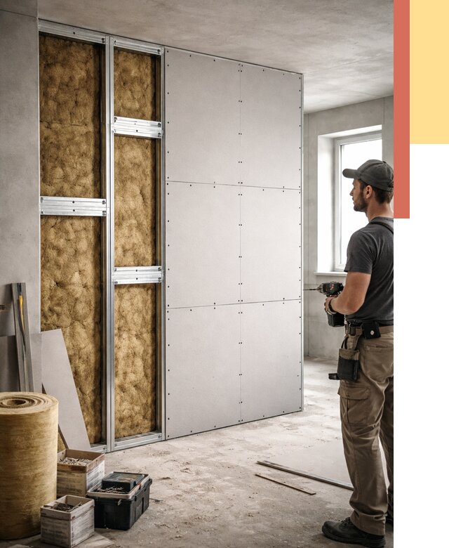 Усиленная перегородка под навеску в Муравленко от 13704 руб. — монтаж под ключ | ОТДЕЛОЧНИК-Мрв