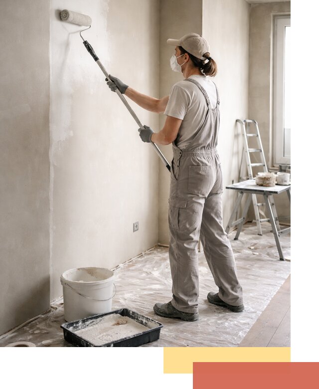 Покраска перегородок из гипсокартона в Муравленко качественно и недорого