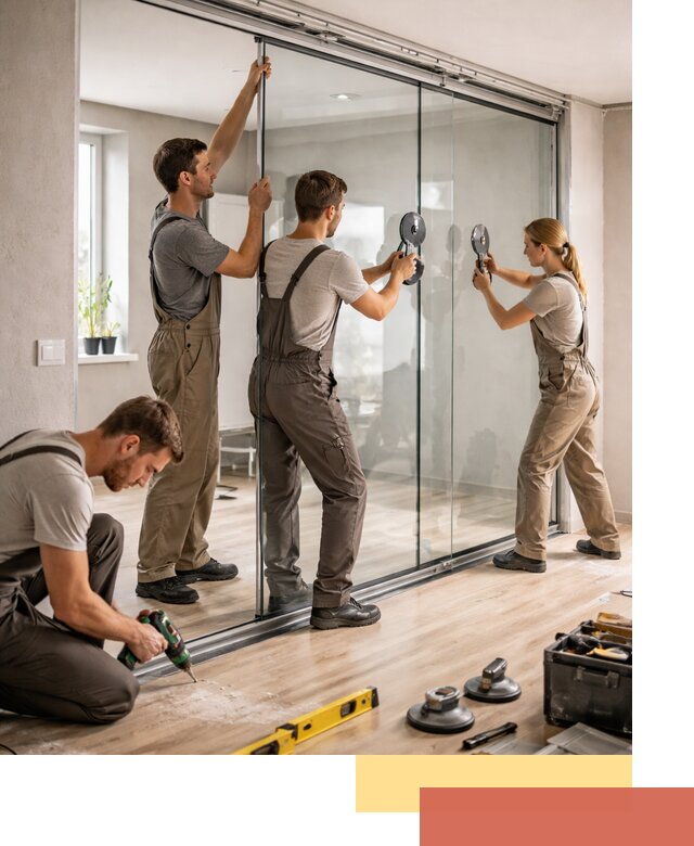 Изготовление стеклянных перегородок на заказ в Муравленко