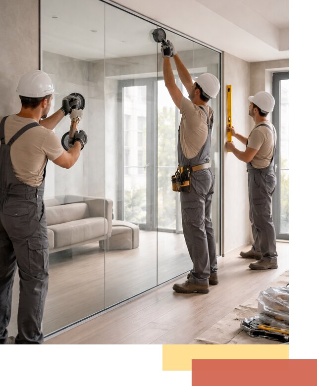 Перегородки из закаленного стекла в Муравленко для офисов и квартир