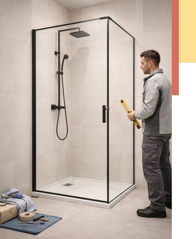 Стеклянные перегородки для душа в Муравленко от 13383 руб. | Монтаж под ключ — ОТДЕЛОЧНИК-Мрв