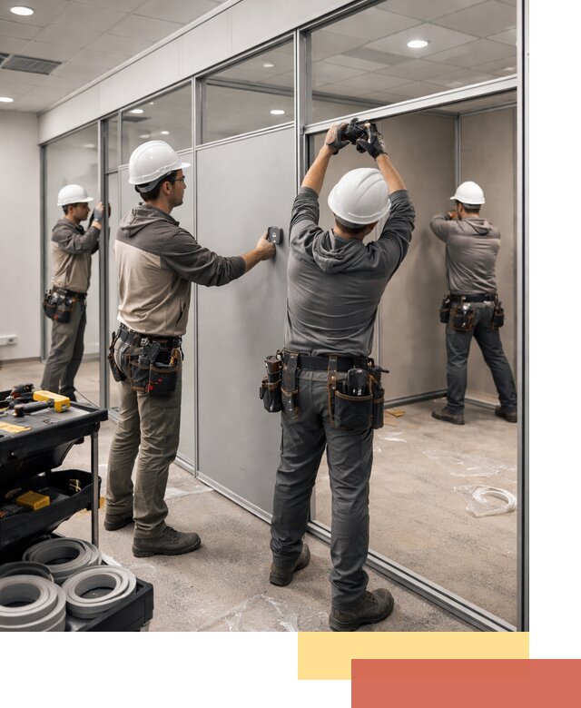 Мобильные офисные перегородки под ключ в Муравленко