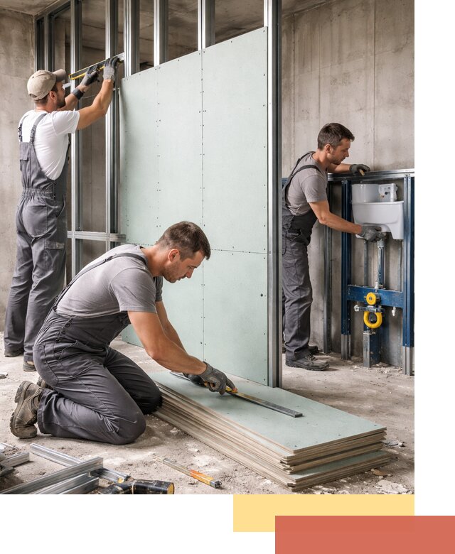 Монтаж и ремонт сантехнических перегородок в Муравленко