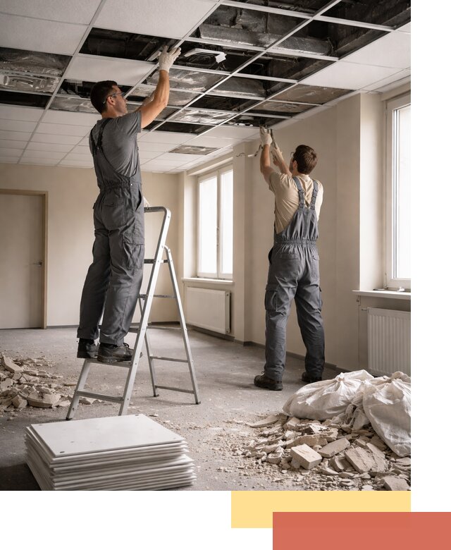 Демонтаж потолков Армстронг профессионально в Муравленко