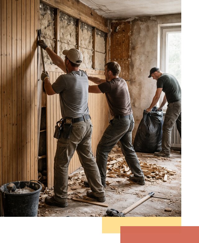 Демонтаж вагонки и вывоз материалов в Муравленко