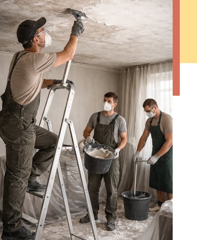 Удаление побелки с потолка в Муравленко от 2677 руб. быстро и недорого | ОТДЕЛОЧНИК-Мрв