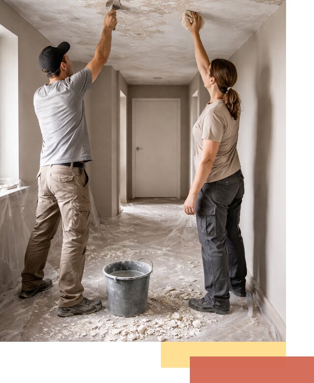 Удаление побелки с потолка в Муравленко — быстро и аккуратно