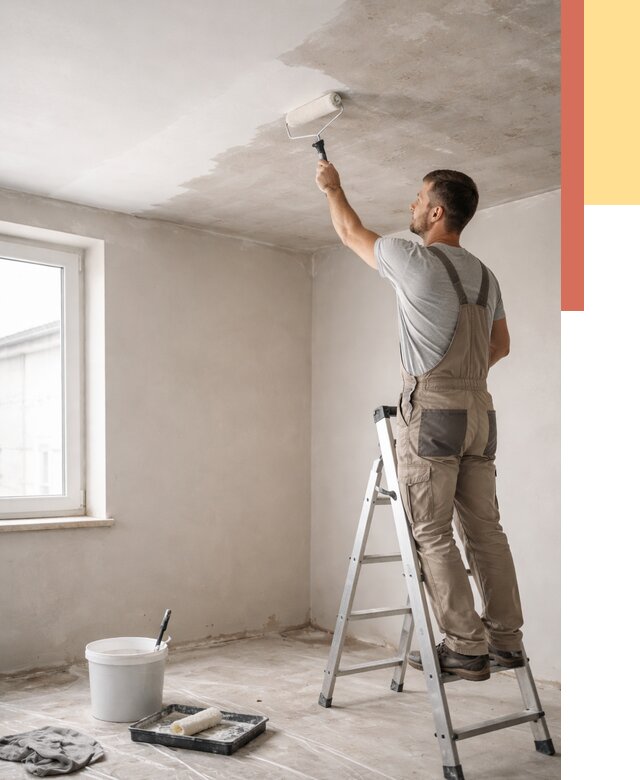 Грунтовка потолка в Муравленко от 2677 руб. — быстро и недорого | ОТДЕЛОЧНИК-Мрв