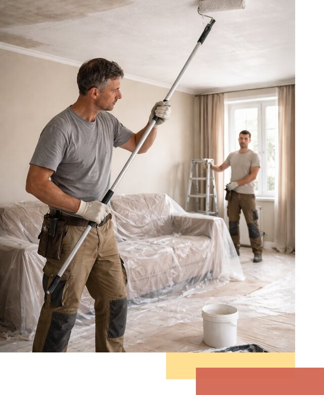 Грунтовка потолка в Муравленко — подготовка под покраску и отделку