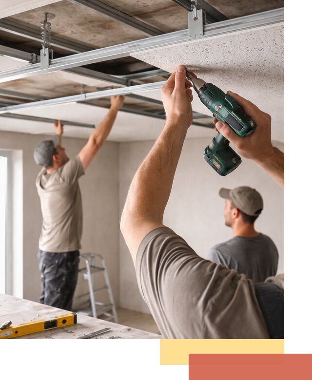 Монтаж акустического потолка в Муравленко под ключ