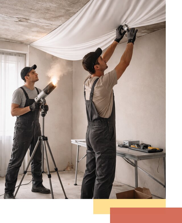 Установка натяжного потолка под ключ в Муравленко